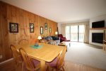 Dining and living area in Waterville Valley Vacation Condo